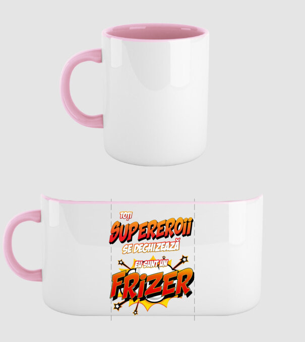 toți supereroii se deghizează, eu sunt un frizer/coafor model roz deschis pe tricou