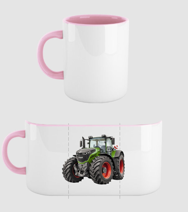 TRACTOR model roz deschis pe tricou
