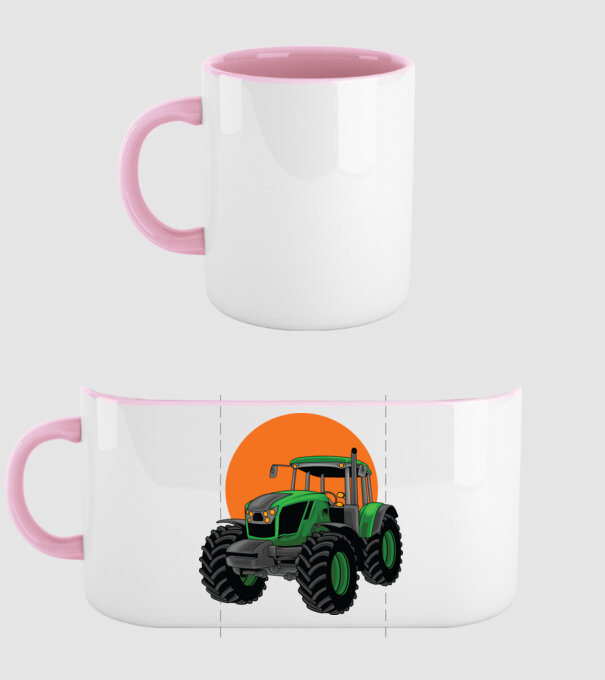 TRACTOR model roz deschis pe tricou