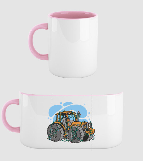 TRACTOR model roz deschis pe tricou
