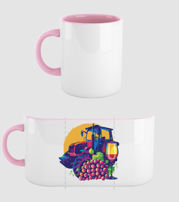 TRACTOR model roz deschis pe tricou