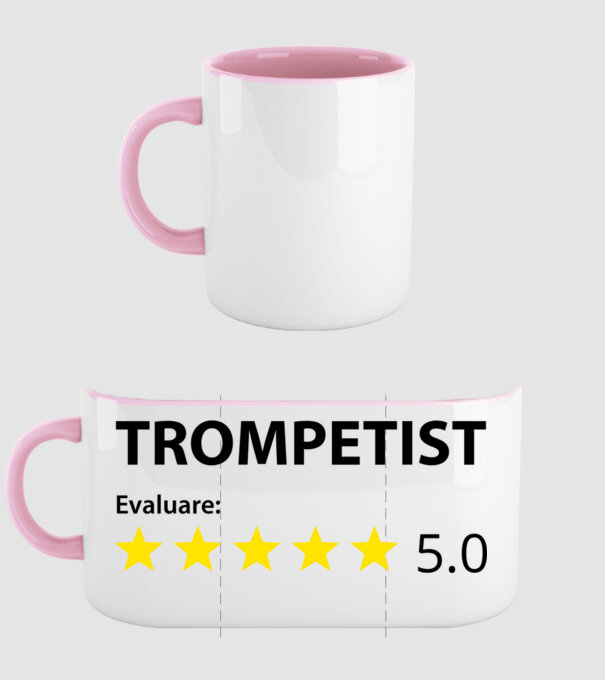 trompetist evaluare model roz deschis pe tricou