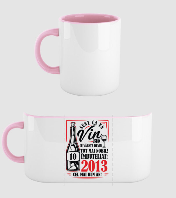 Un Vin Bun 10  2013 model roz deschis pe tricou