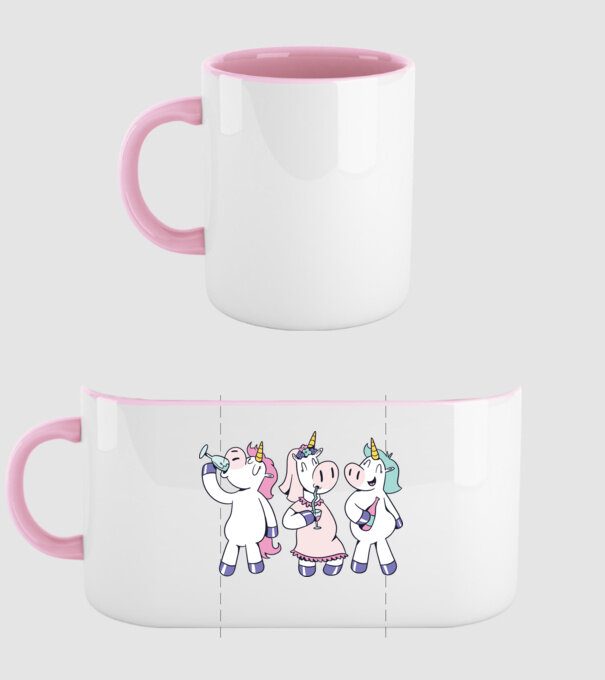 unicorn Bachelorette model roz deschis pe tricou