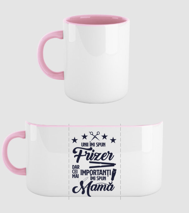 unii îmi spun frizer, dar cei mai importanți îmi spun mamă model roz deschis pe tricou