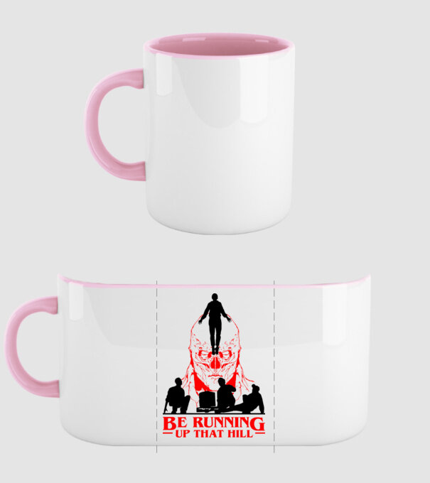 vecna running up that hill model roz deschis pe tricou