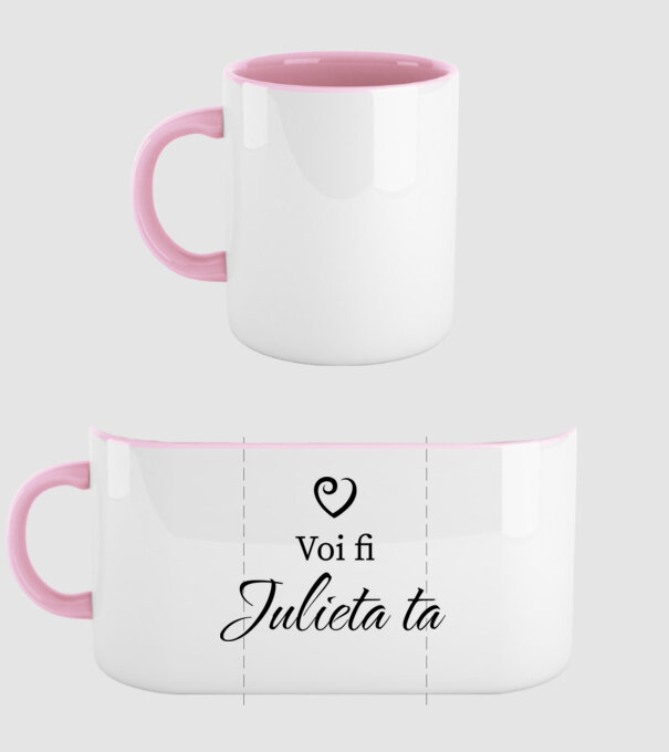 Voi fi Julieta ta model roz deschis pe tricou