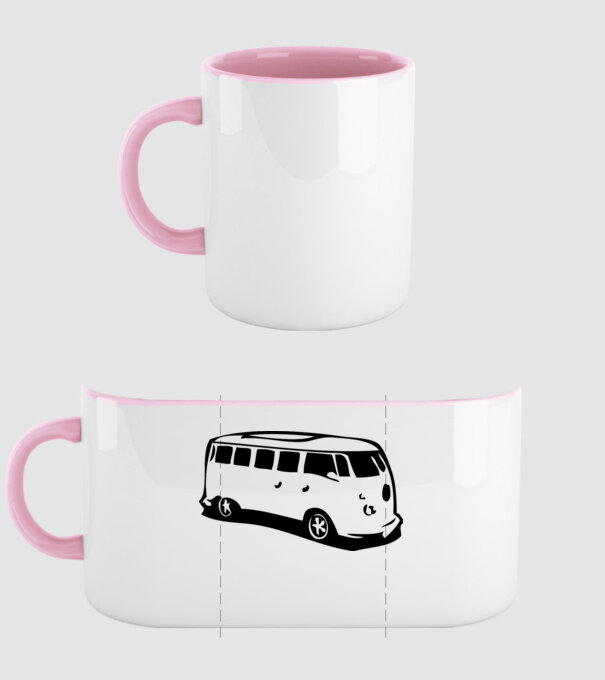 vwbus model roz deschis pe tricou
