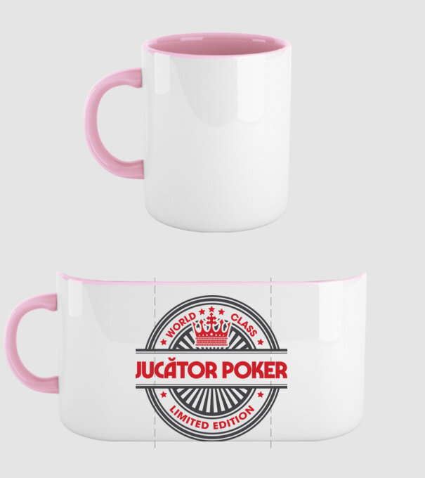 jucător poker model roz deschis pe tricou