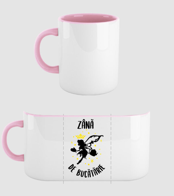 zână de bucătărie model roz deschis pe tricou