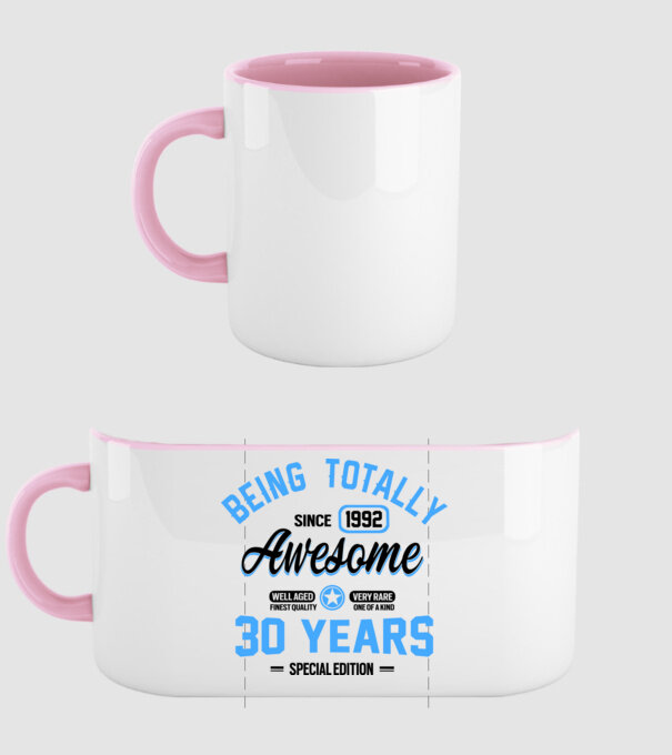 30 years of being totally awesome model roz deschis pe tricou