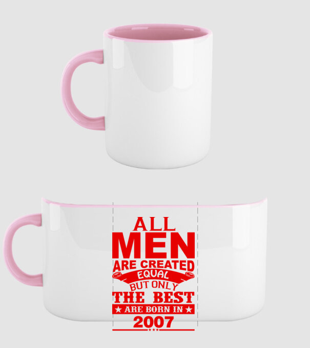 All men are created - 2007 model roz deschis pe tricou