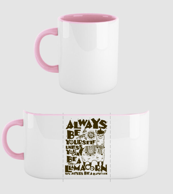 Always be a llamacorn model roz deschis pe tricou