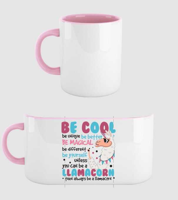 Always be a llamacorn model roz deschis pe tricou