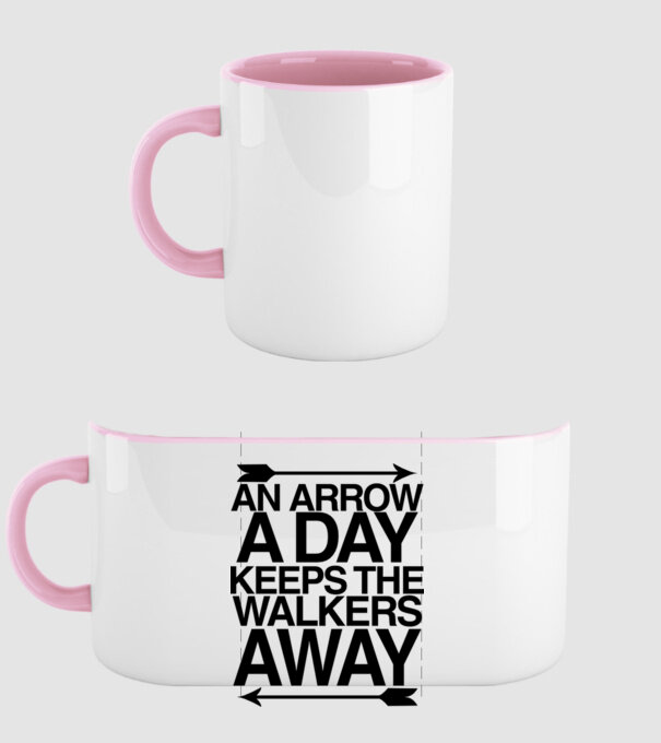 An arrow a day model roz deschis pe tricou