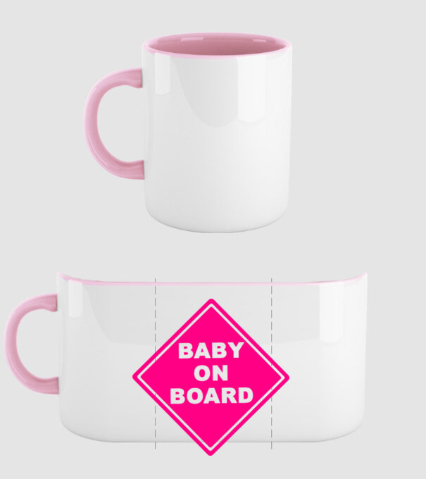 Baby on board model roz deschis pe tricou