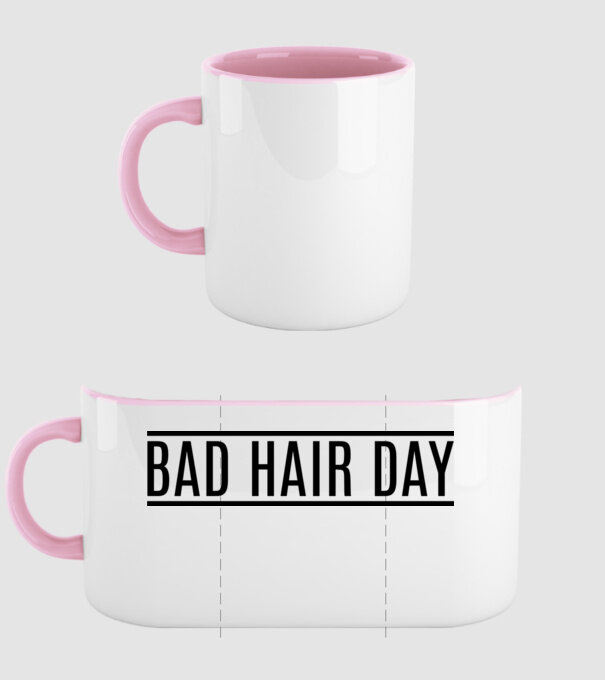 Bad hair day model roz deschis pe tricou