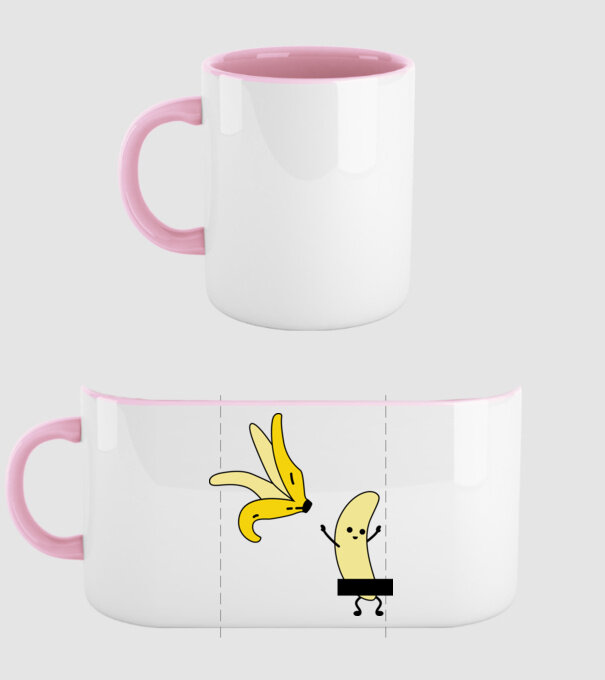 Cuplu Banană băiat model roz deschis pe tricou