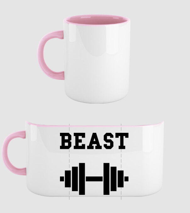 Beast model roz deschis pe tricou