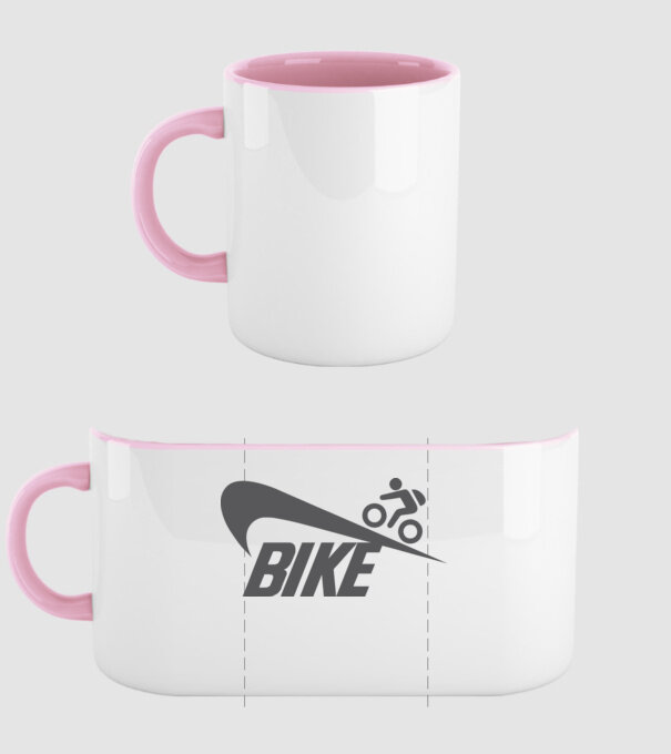 Bike logo model roz deschis pe tricou
