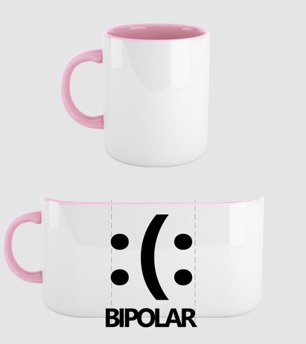 Bipolar model roz deschis pe tricou