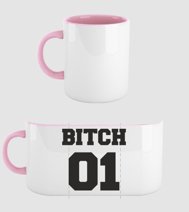 Bitch 01 model roz deschis pe tricou