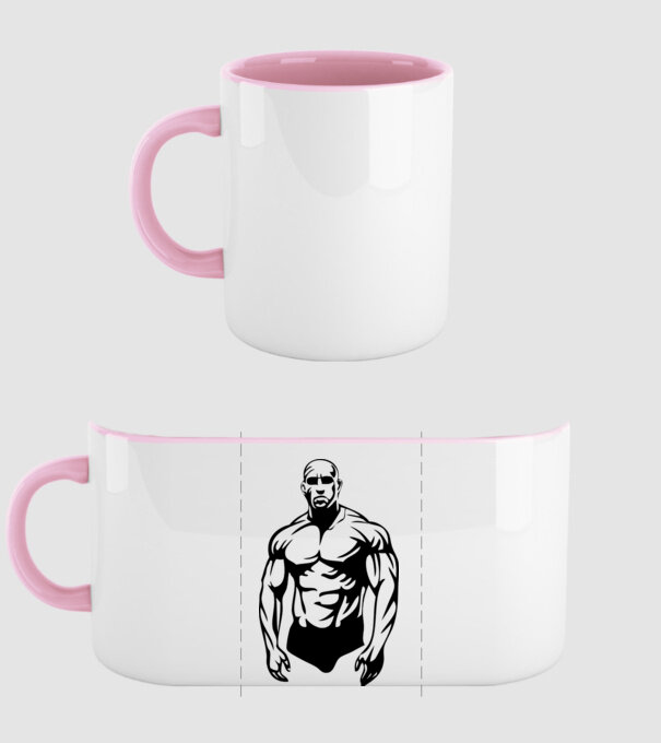 bodybuilding model roz deschis pe tricou