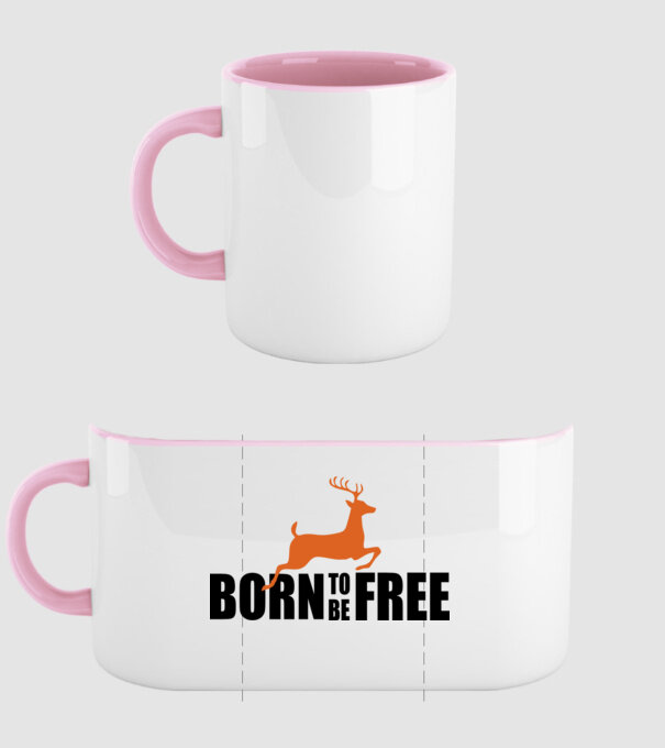 born to be freee model roz deschis pe tricou