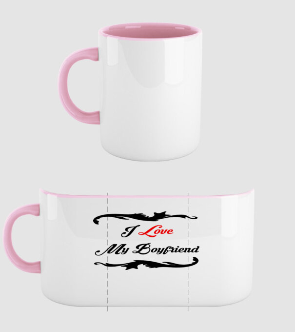Boyfriend model roz deschis pe tricou
