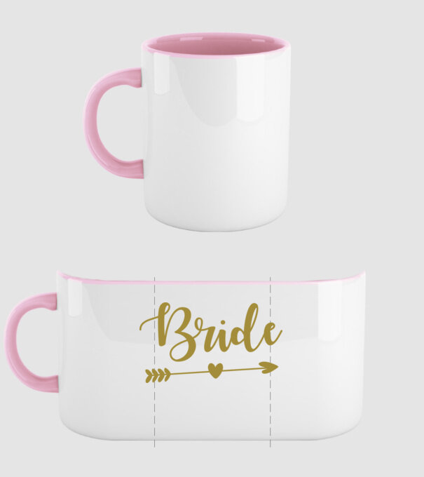Bride model roz deschis pe tricou