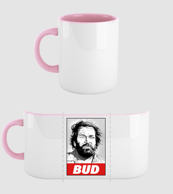 Bud Spencer halftone model roz deschis pe tricou
