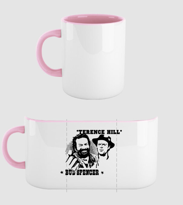 Bud Spencer Terence Hill model roz deschis pe tricou