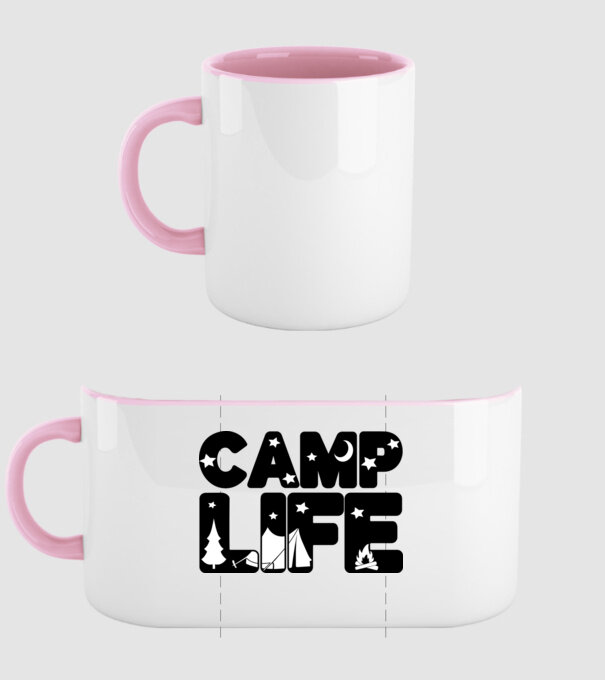 Camp life 2c model roz deschis pe tricou