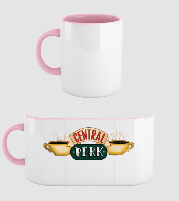 Central perk model roz deschis pe tricou