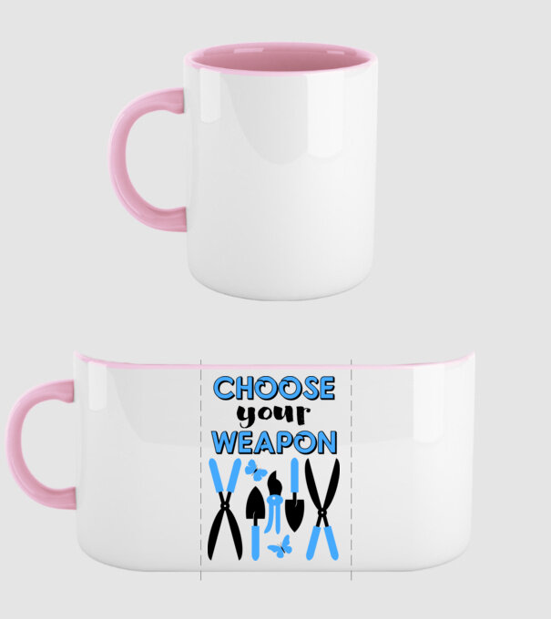 Choose your weapon model roz deschis pe tricou