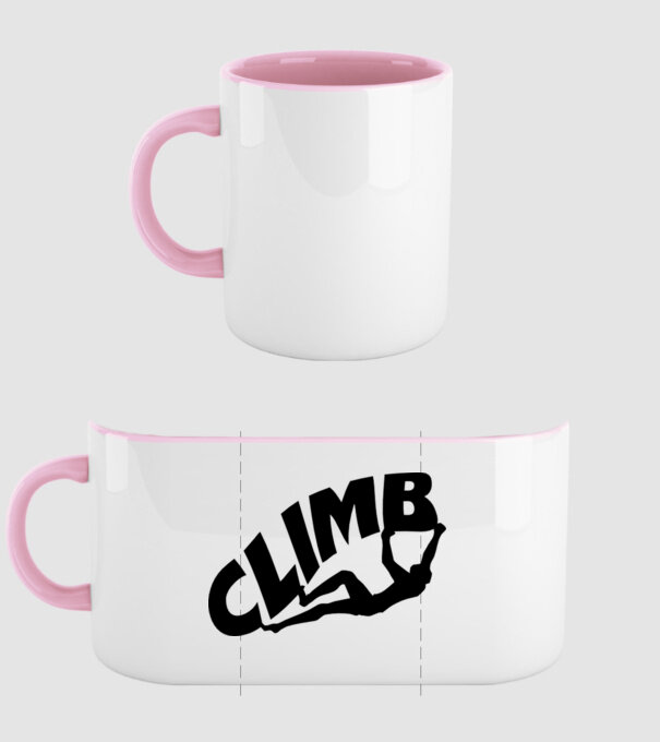 climb model roz deschis pe tricou