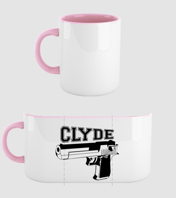 Clyde model roz deschis pe tricou