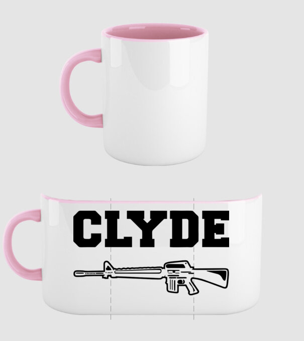 Clyde model roz deschis pe tricou