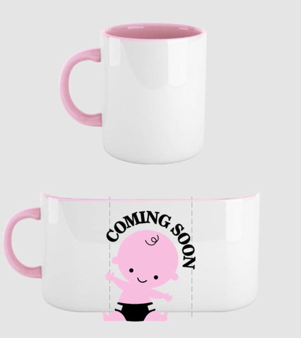 Coming soon baby model roz deschis pe tricou