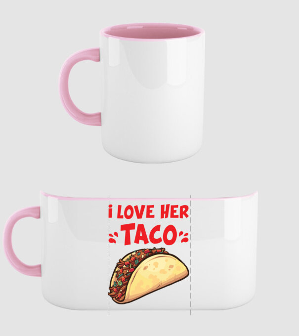 Couple TACO model roz deschis pe tricou