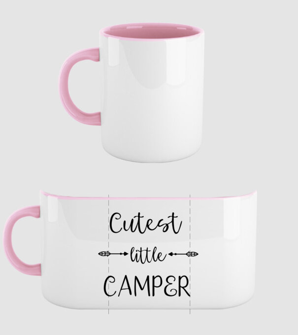 Cutest little camper model roz deschis pe tricou