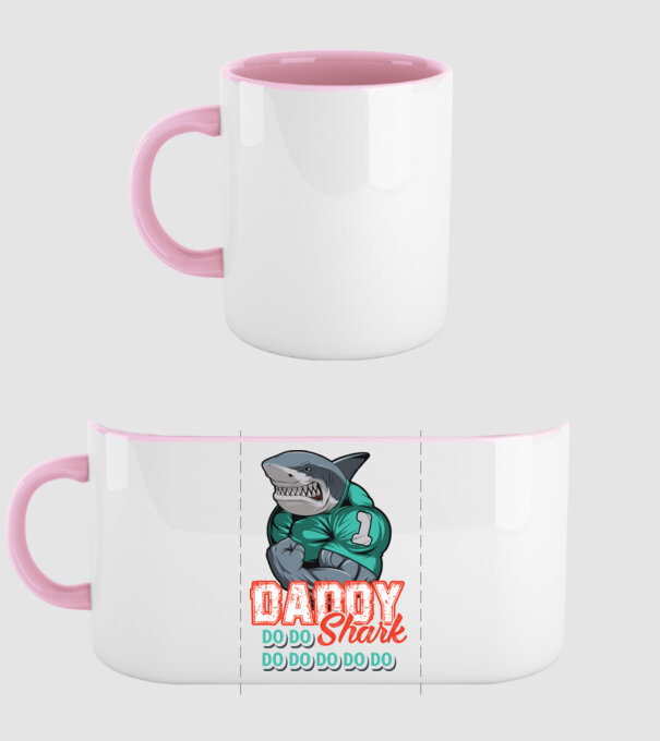 Daddy Shark do do do do model roz deschis pe tricou