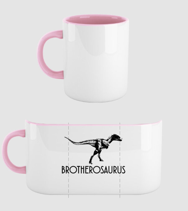 Familia de dinozauri Brotherosaurus model roz deschis pe tricou
