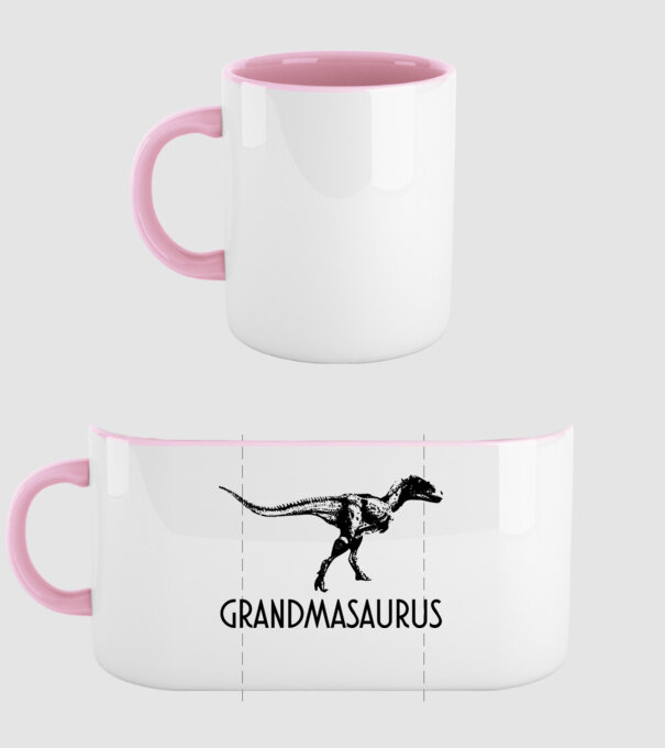 Familia de dinozauri Grandmasaurus model roz deschis pe tricou