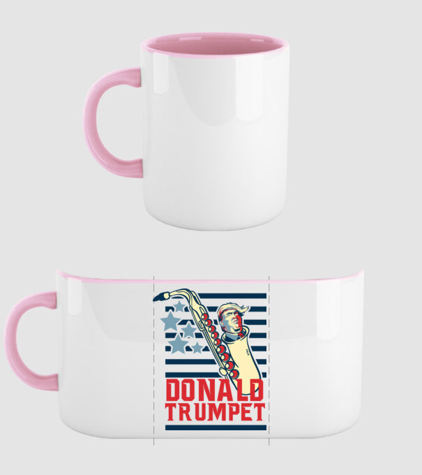 donald trumpet yoh model roz deschis pe tricou