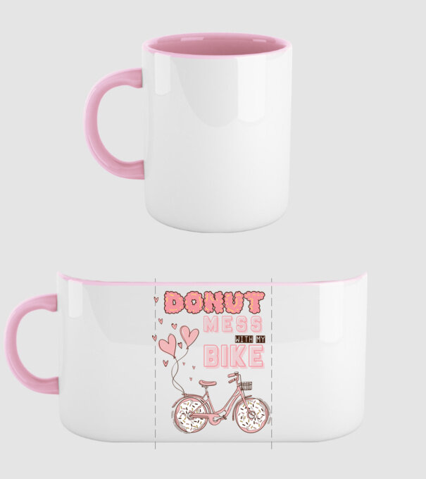 Donut mess with my bike model roz deschis pe tricou