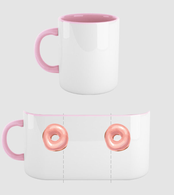 Donut titties model roz deschis pe tricou