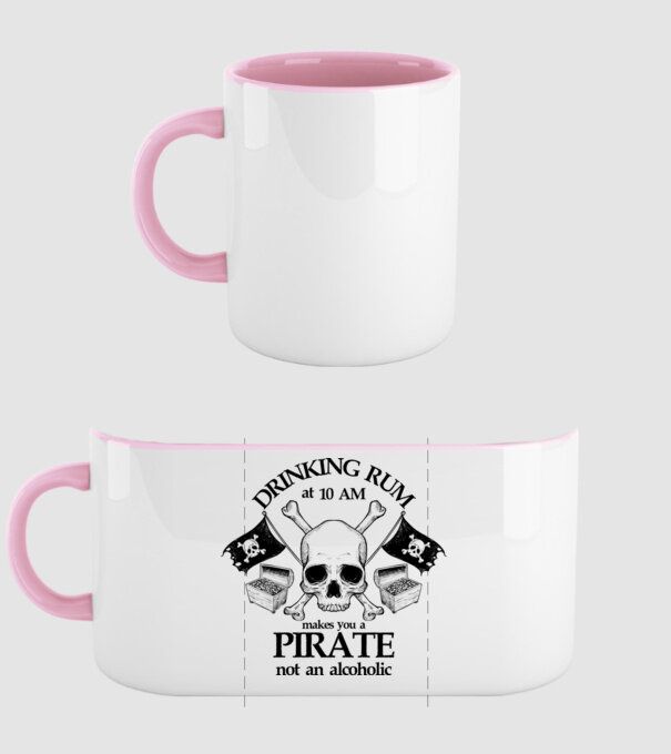 Drinking rum model roz deschis pe tricou