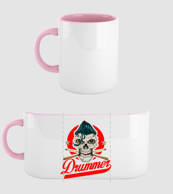 Drummer model roz deschis pe tricou