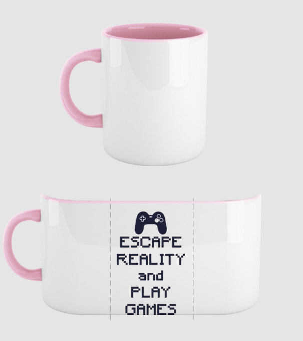 Escape reality model roz deschis pe tricou